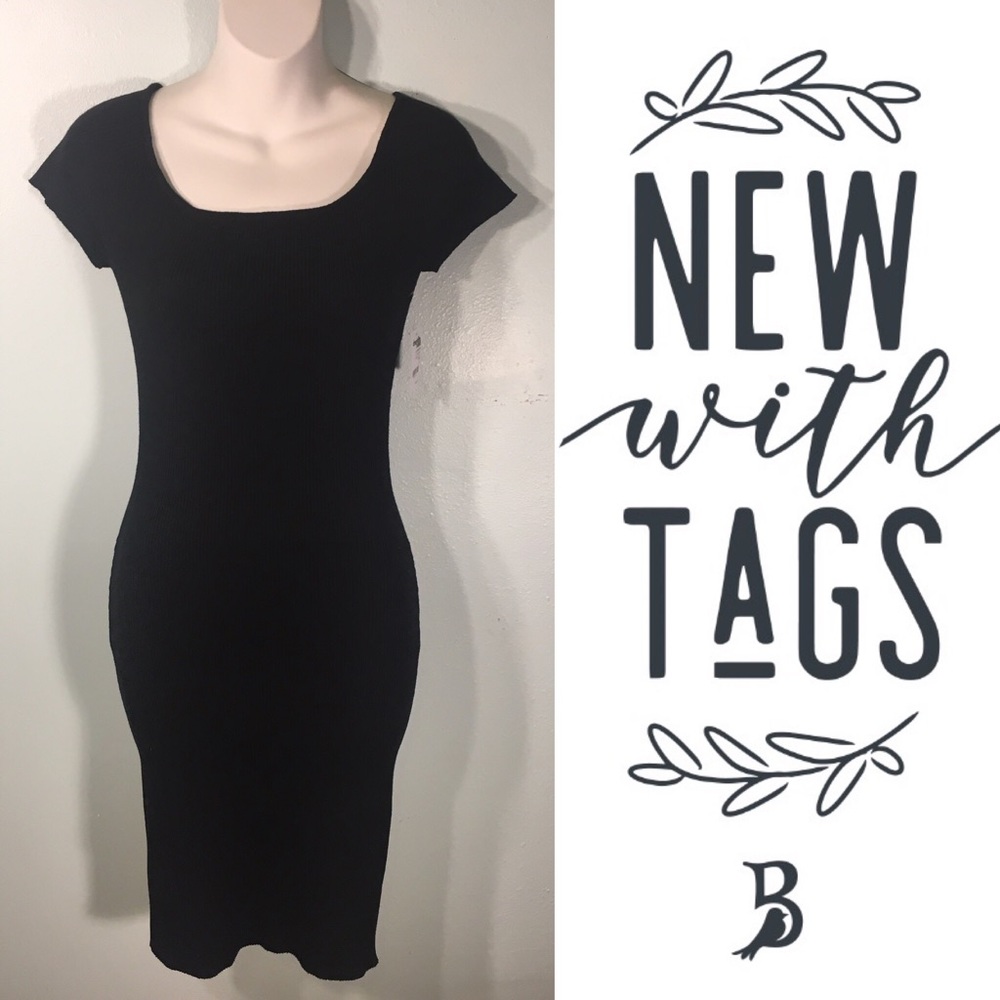Black Charlotte Russe Short Sleeve Dress NWT Small